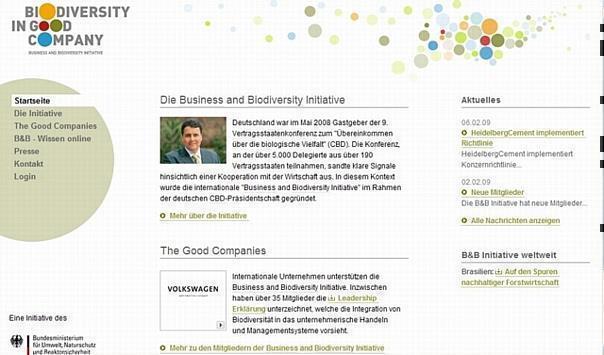 Business and Biodiversity-Initiative startet Internet-Portal: www.business-and-biodiversity.de